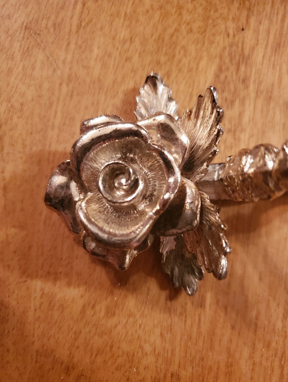 Princess House Silver Plated Metal Rose Flower Napkin Ring Holder Set Of 4 - Picture 3 of 6
